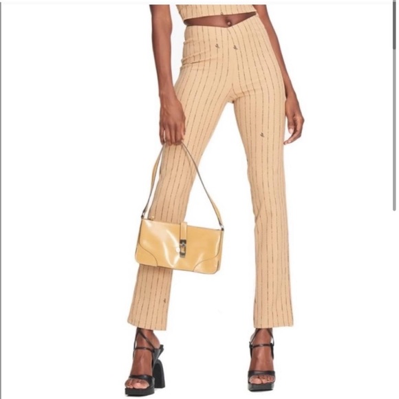 I.am.gia Dominique pants tan pinstripes - Picture 1 of 2